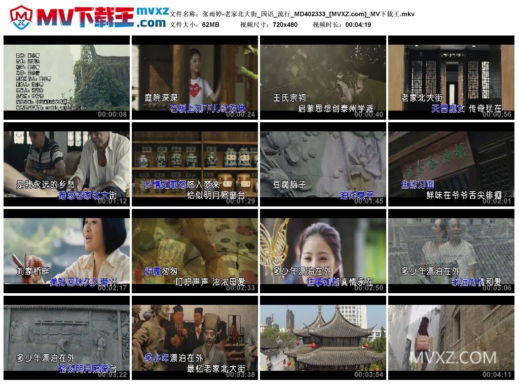 张雨婷-老家北大街_国语_流行_MD402333